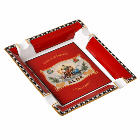 Cendrier Elie Bleu Alba Rouge 4 cigares