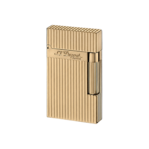 Briquet S.T. Dupont Ligne 2 lignes verticales finition or jaune