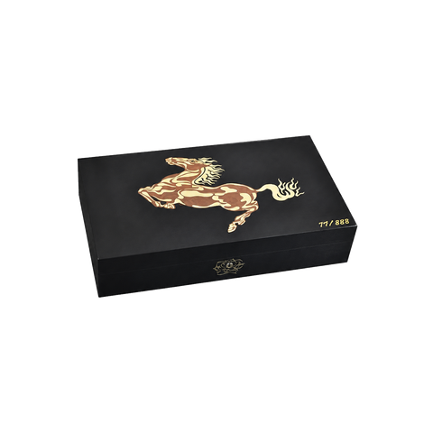 Humidor Elie Bleu Cheval Noir Série Limitée Numérotée – 110 cigares