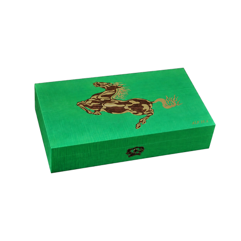 Humidor Elie Bleu Cheval Vert Série Limitée Numérotée – 110 cigares