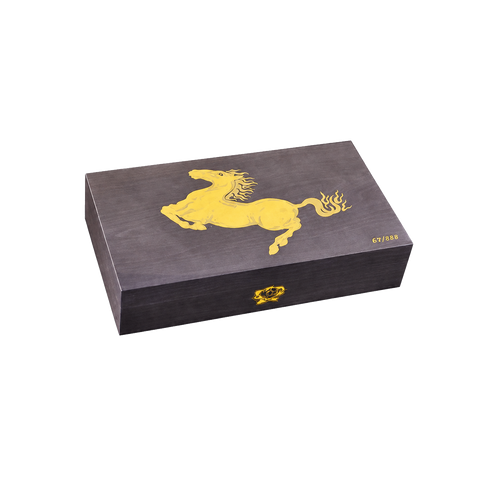 Humidor Elie Bleu Cheval Violet Série Limitée Numérotée – 110 cigares