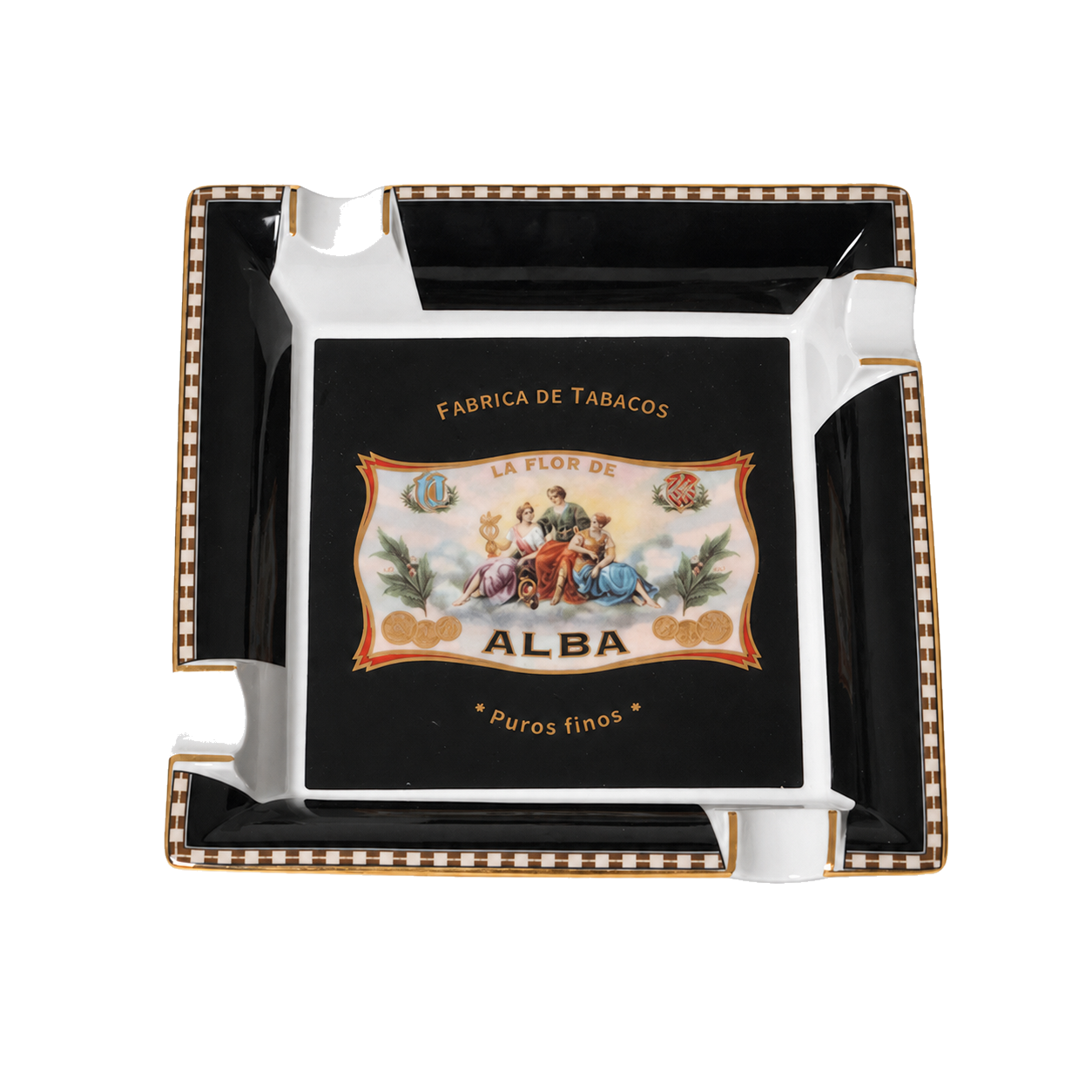 Cendrier Elie Bleu Alba Noir – 4 cigares