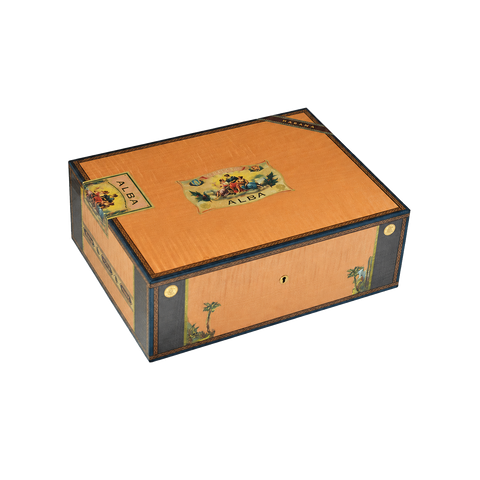 Humidor Elie Bleu Flor de Alba – Sycomore Orange – 200 cigares