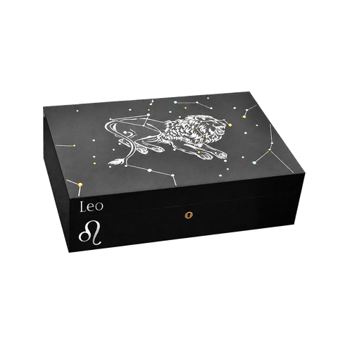 Humidor Elie Bleu Zodiaque Lion Noir – 110 cigares