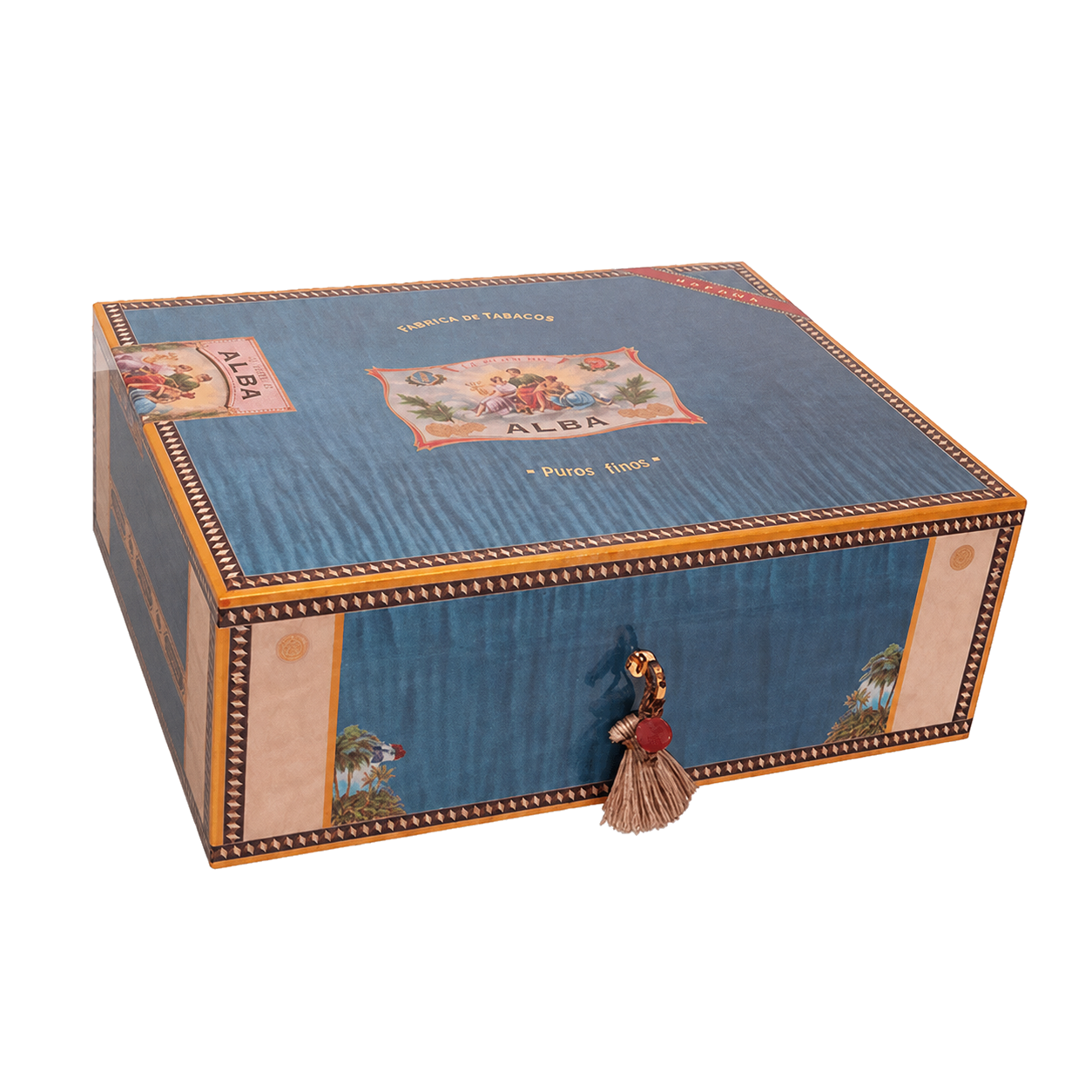 Humidor Elie Bleu Flor de Alba – Sycomore Bleu – 200 cigares