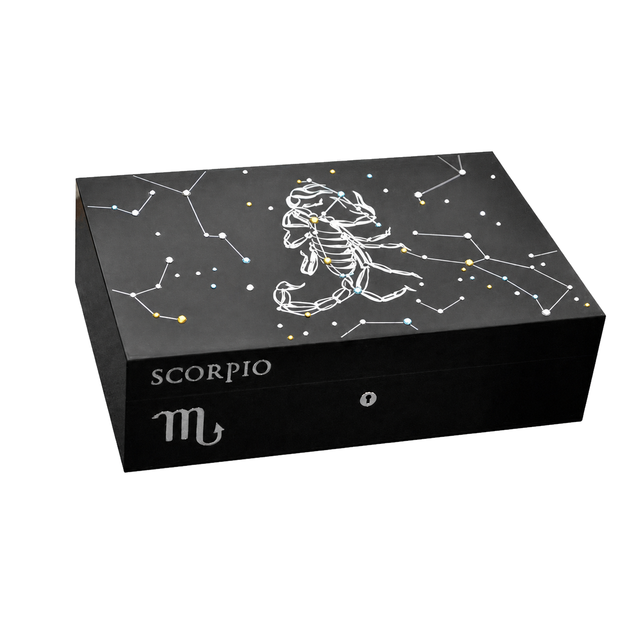 Humidor Elie Bleu Zodiaque Scorpion Noir – 110 cigares