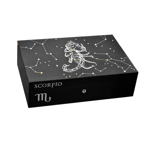 Humidor Elie Bleu Zodiaque Scorpion Noir – 110 cigares