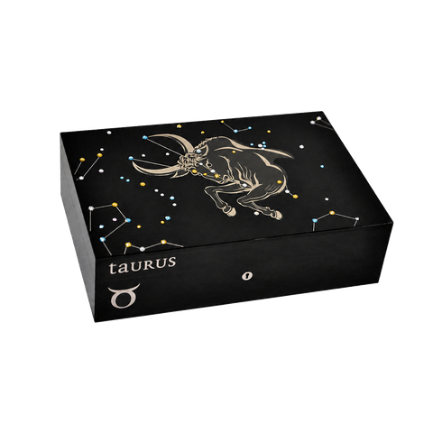 Humidor Elie Bleu Zodiaque Taureau Noir – 110 cigares