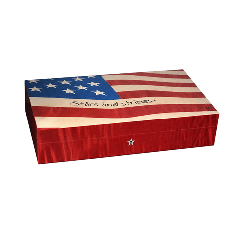Humidor Elie Bleu Stars & Stripes Flag – 110 cigares