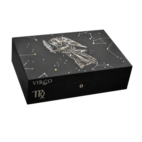 Humidor Elie Bleu Zodiaque Vierge Noir – 110 cigares