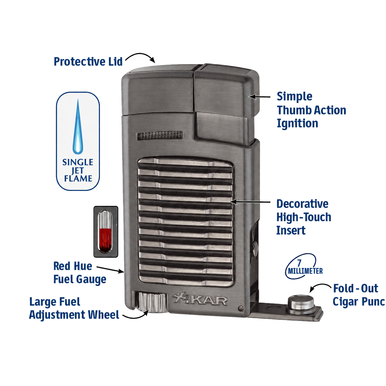 Briquet Xikar Forte Black 523BK