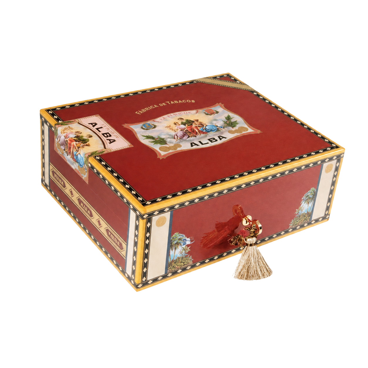 Humidor Elie Bleu Flor de Alba – Sycomore Rouge – 75 cigares