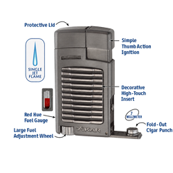 Briquet Xikar Forte Gunmetal 523G2