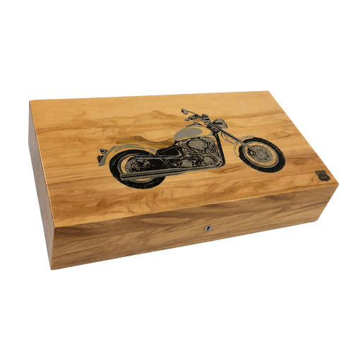 Humidor Elie Bleu Motorbike Red Gum – 110 cigares