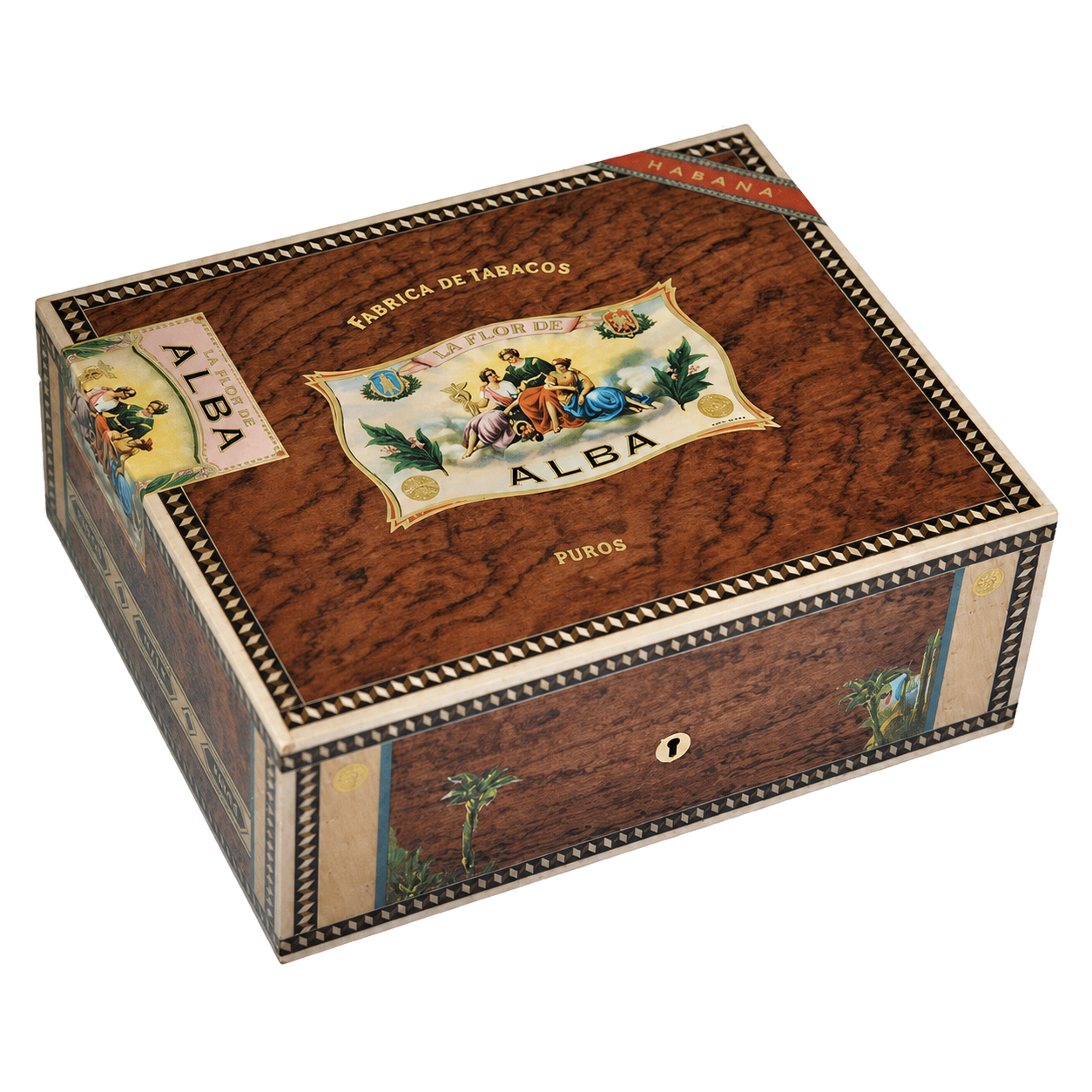 Humidor Elie Bleu Flor de Alba Bubinga – 75 cigares