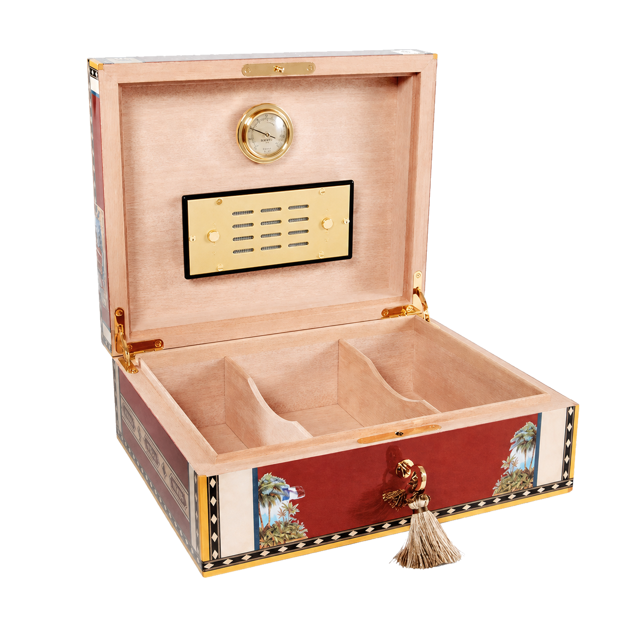 Humidor Elie Bleu Flor de Alba – Sycomore Rouge – 75 cigares