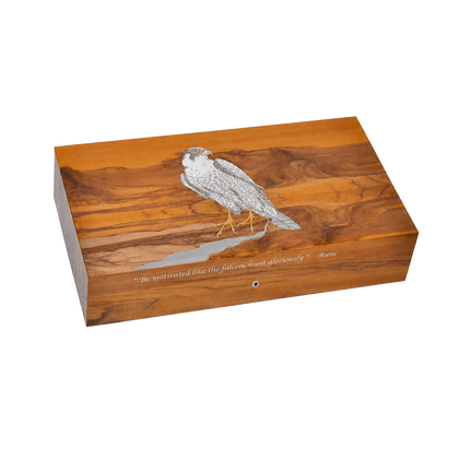 Elie Bleu Faucon Limited Edition Humidor of 100 Pieces in Redgum – 200 Cigars