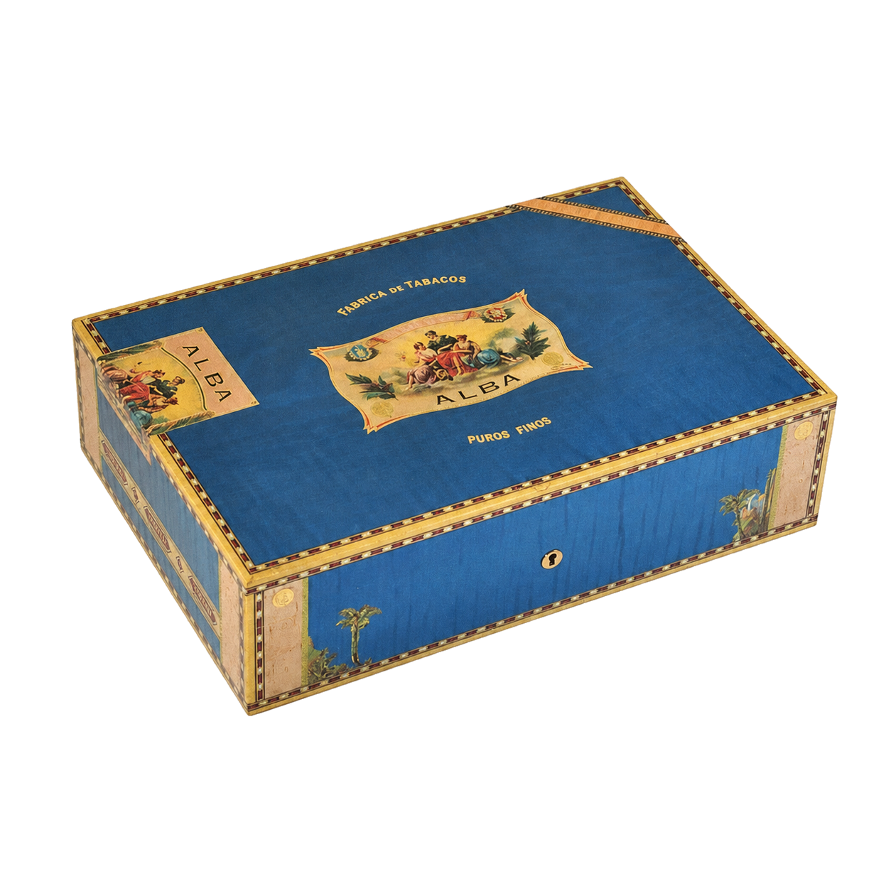 Humidor Elie Bleu Flor de Alba – Sycomore Bleu – 110 cigares