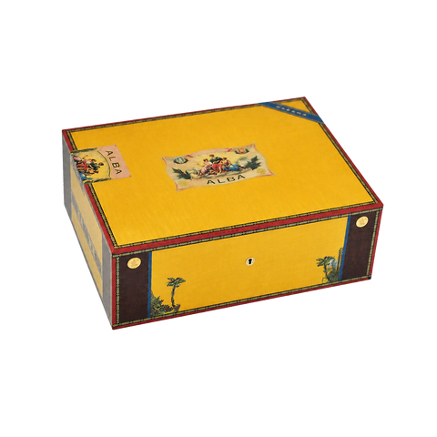 Humidor Elie Bleu Flor de Alba – Sycomore Jaune – 200 cigares