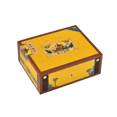 Humidor Elie Bleu Flor de Alba – Sycomore Jaune – 75 cigares