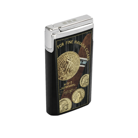 Briquet Elie Bleu Jet J15 Médaille Noir