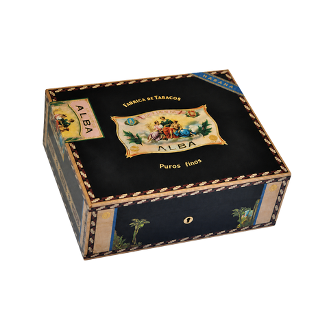 Humidor Elie Bleu Flor de Alba – Sycomore Noir – 75 cigares