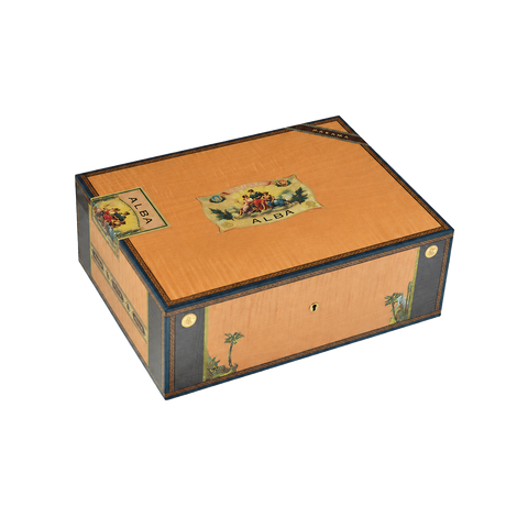 Humidor Elie Bleu Flor de Alba – Sycomore Orange – 110 cigares
