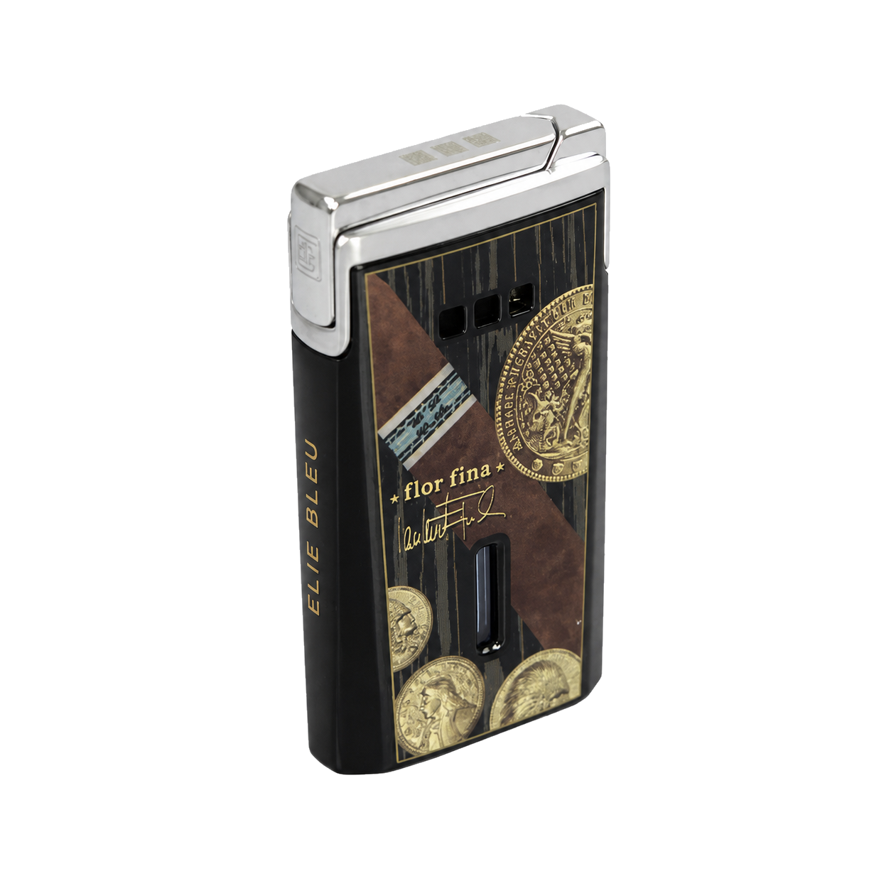 Briquet Elie Bleu Jet J15 Médaille Noir