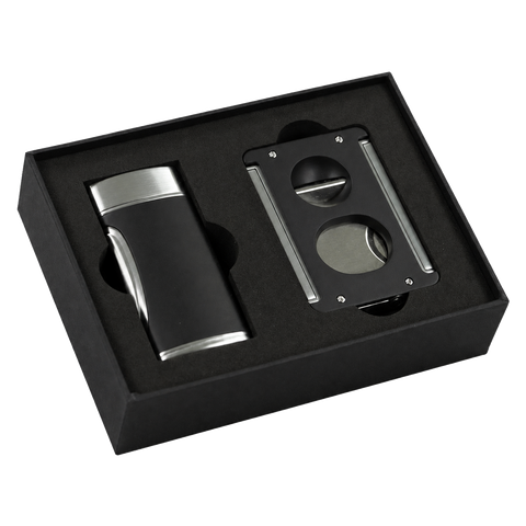Set Coupe-cigare & Briquet Tycoon Noir