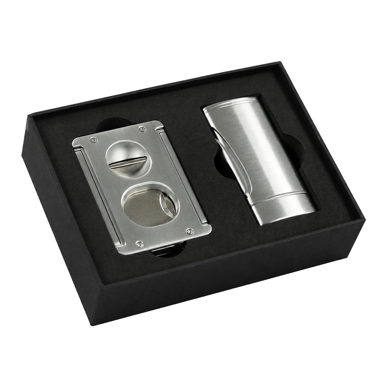 Set Coupe-cigare & Briquet Tycoon Silver
