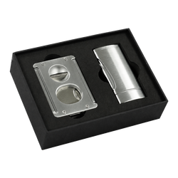 Set Coupe-cigare & Briquet Tycoon Silver