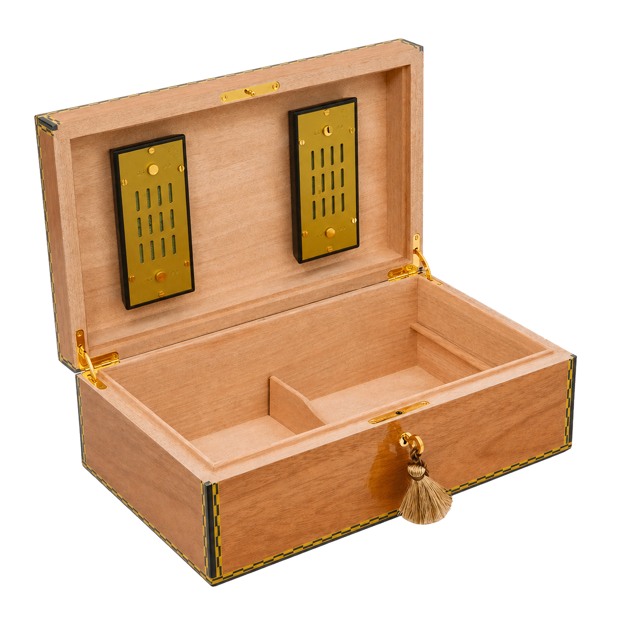 Humidor Elie Bleu Médaille Acajou – 120 cigares