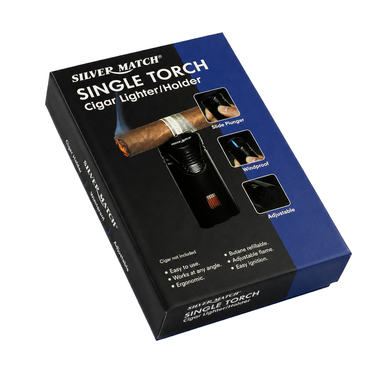 Briquet Silver Match Single Torch