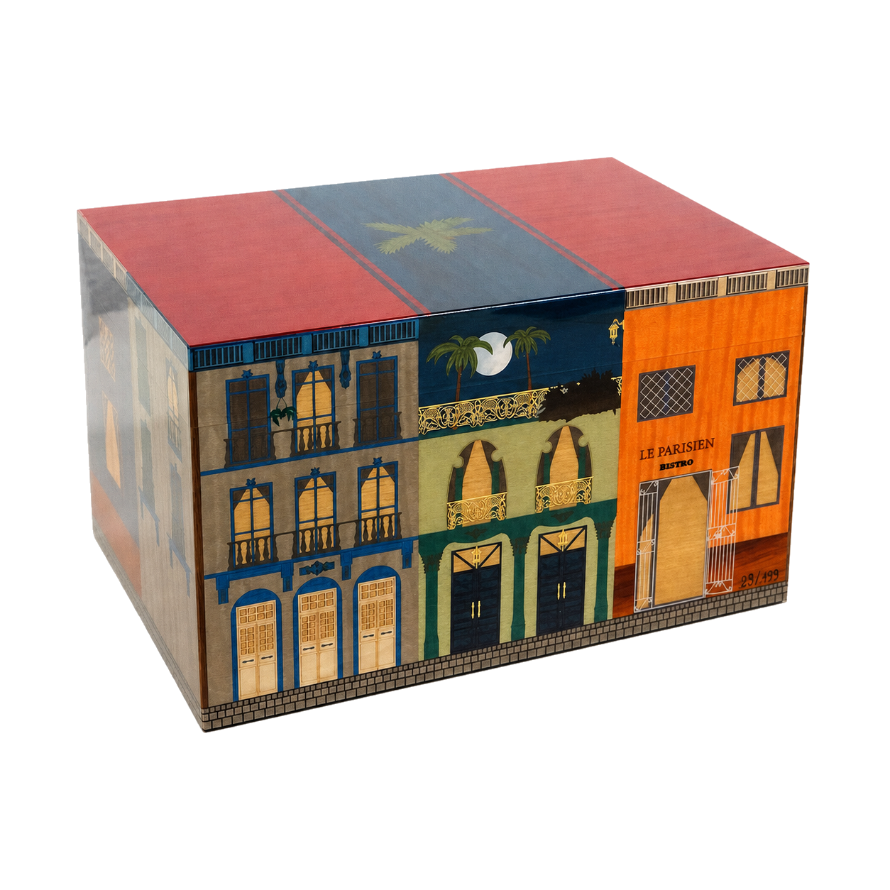 Humidor Elie Bleu Casa Cubana Le Parisien Nuit – 75 cigares