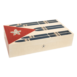 Humidor Elie Bleu Cuban Flag Couleurs Cubaines – 110 cigares