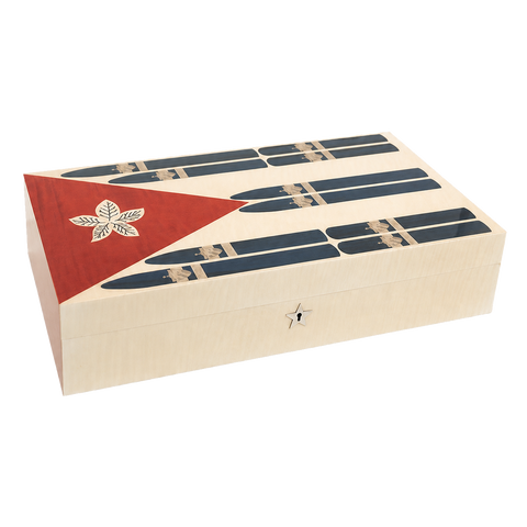 Humidor Elie Bleu Cuban Flag Couleurs Cubaines – 110 cigares