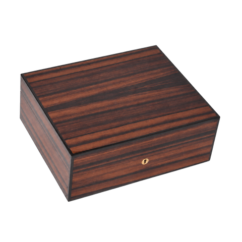 Humidor Elie Bleu Ebène de Macassar – 75 cigares