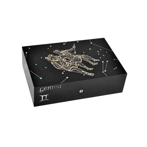 Humidor Elie Bleu Zodiaque Gémeau Noir – 110 cigares